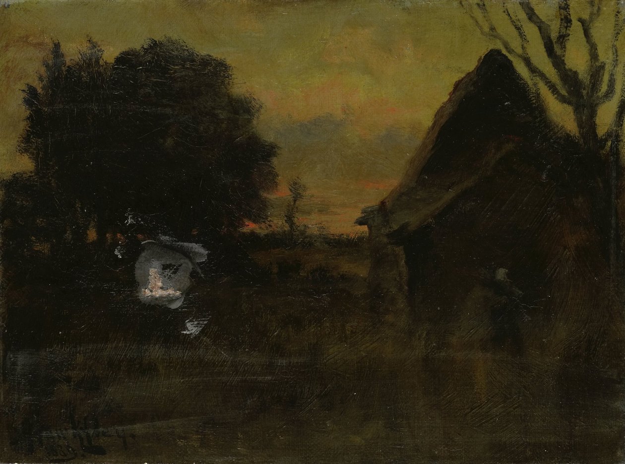 "Vid solnedgången" av Arthur Hawksley (signed by artist)