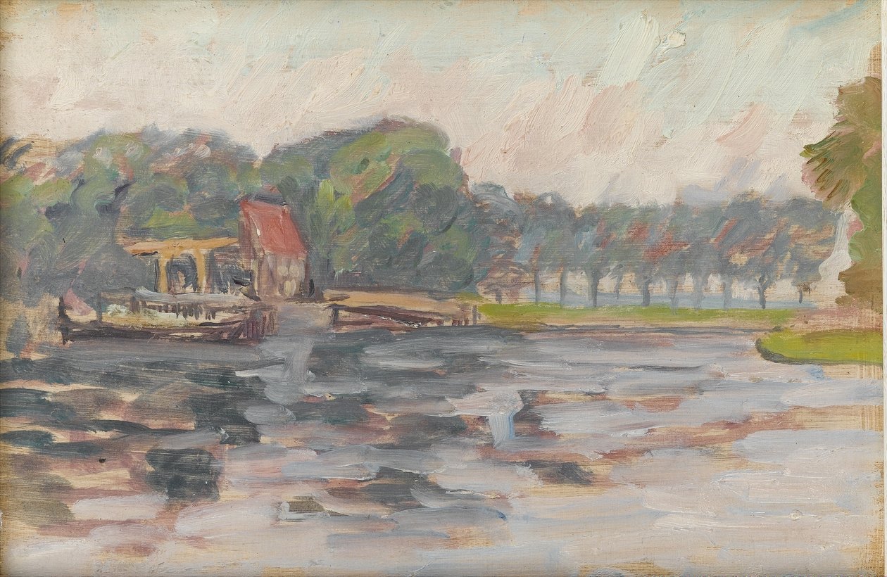 Vy över sjön, ca 1910 av Arthur Haythorne Studd