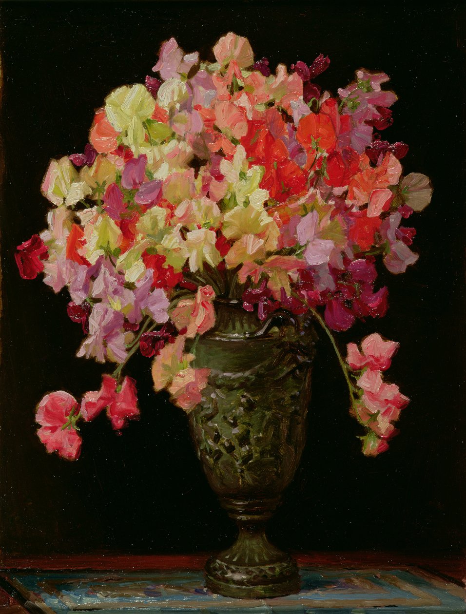 Sweetpeas, Summer Revelry, 1930 (bräda) av Arthur Herbert Buckland