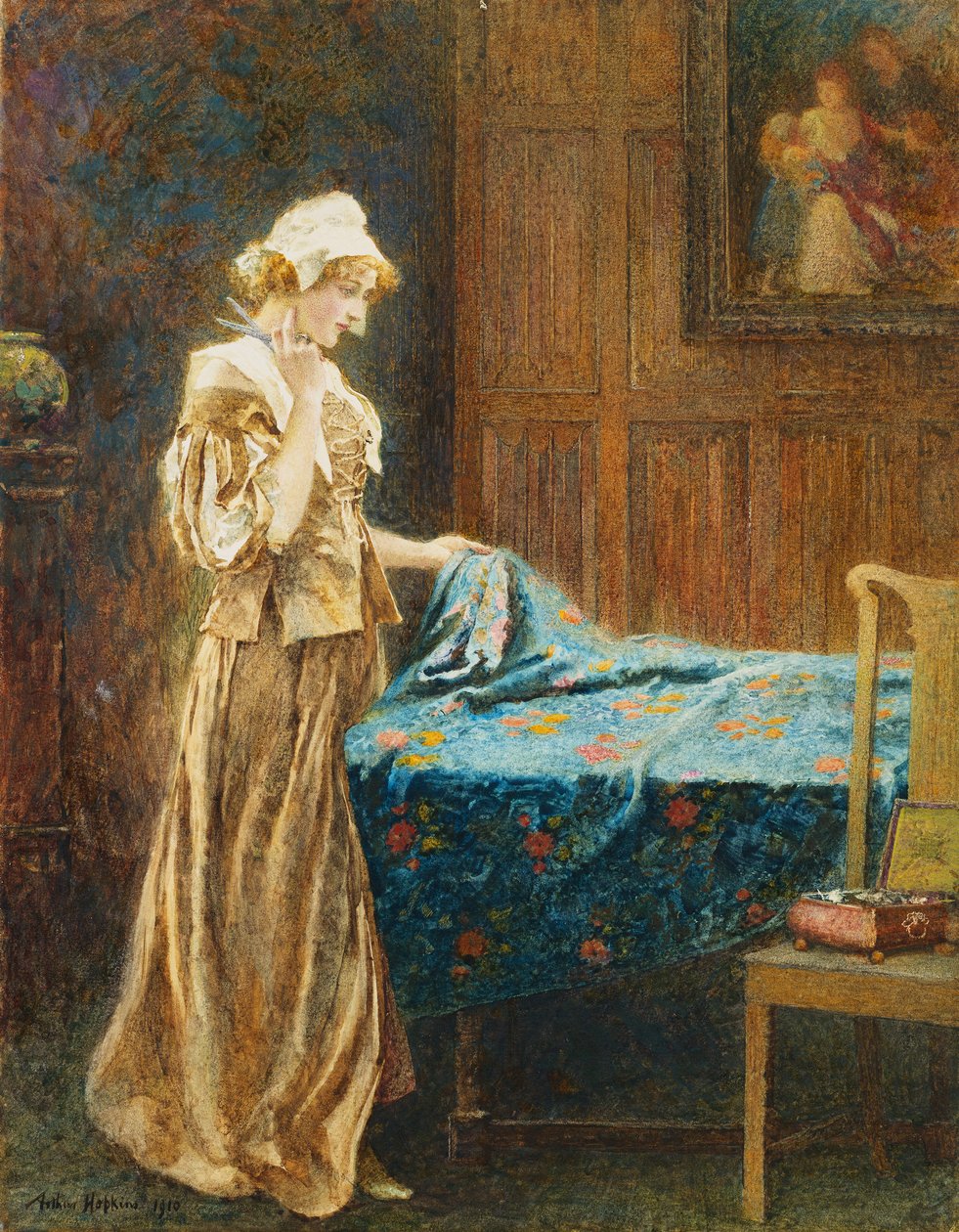 Ett ögonblicks tvekan, 1910 av Arthur Hopkins