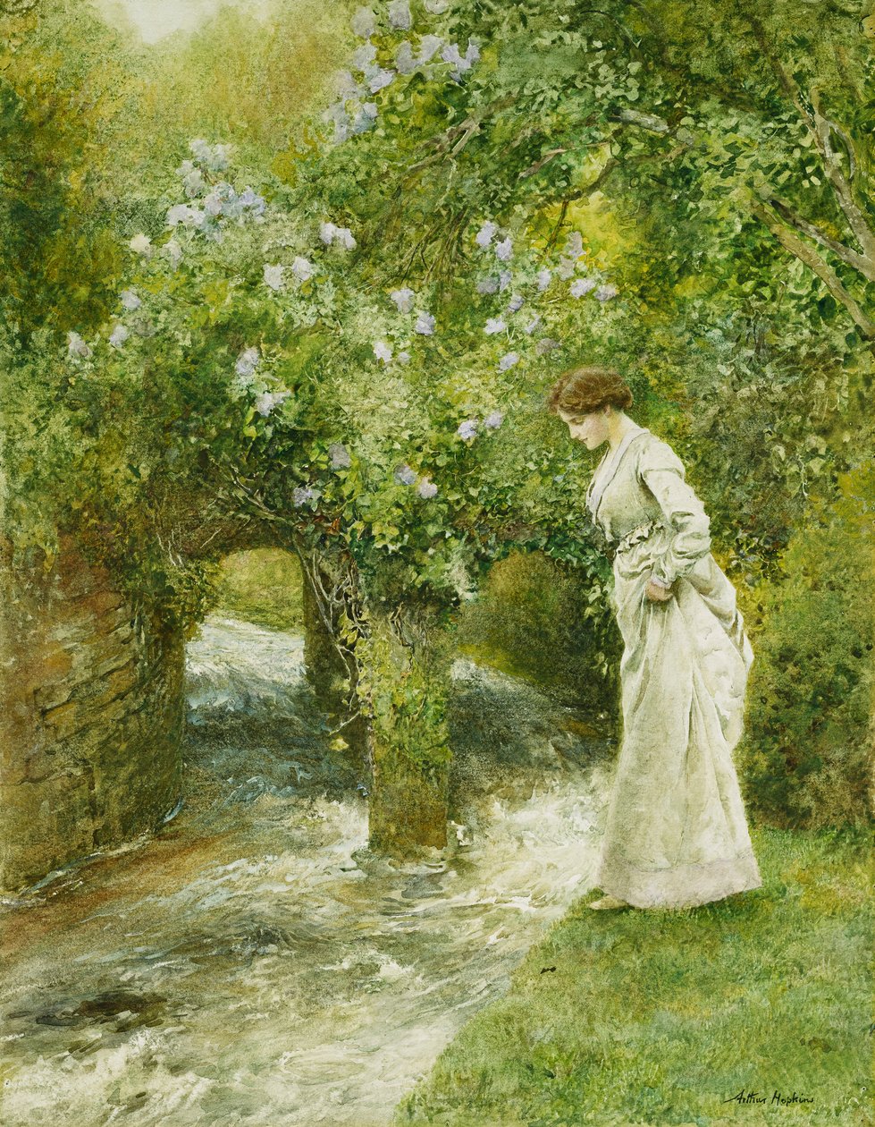 Mill Stream på våren, av Arthur Hopkins
