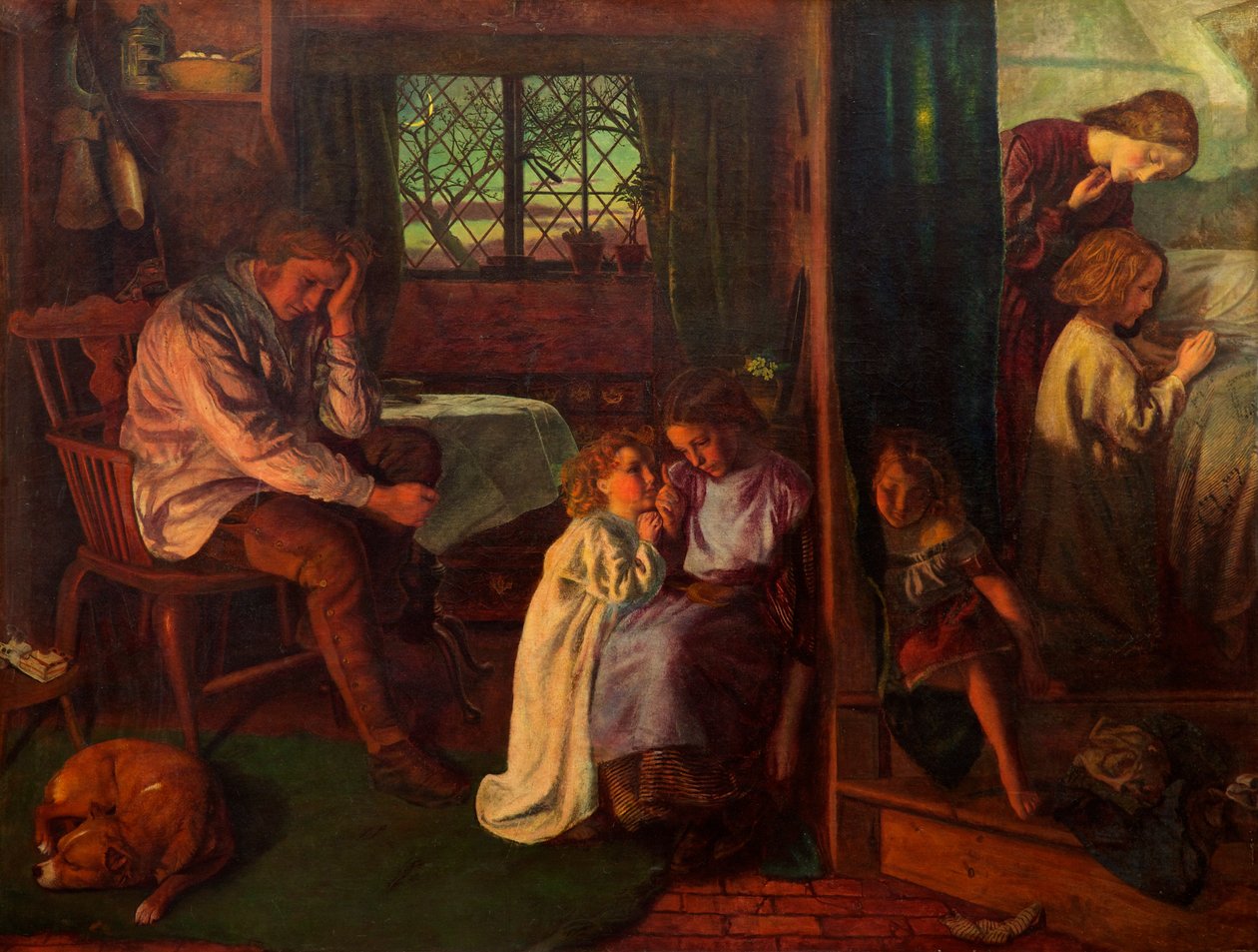Sängtid, 1862 av Arthur Hughes