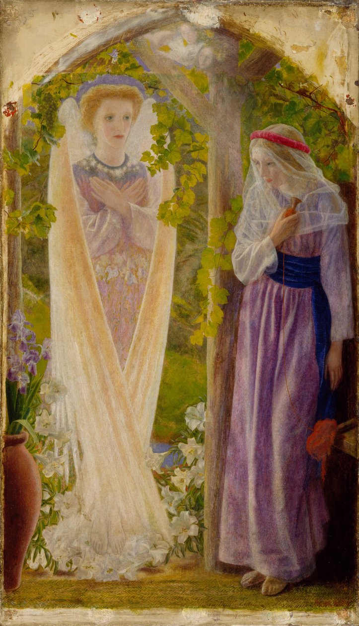 Bebådelsen, 1858 av Arthur Hughes