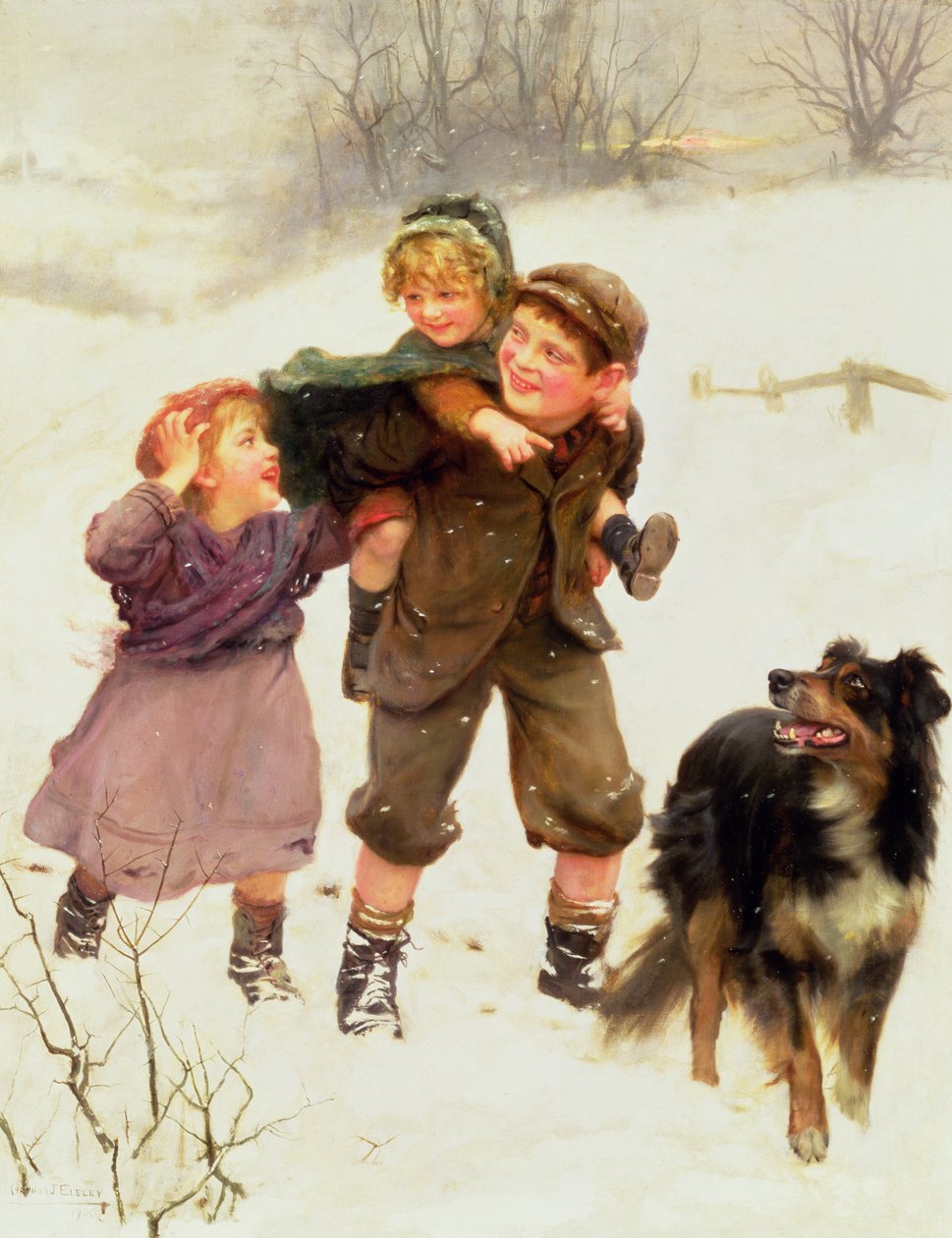 Piggy Back Ride av Arthur John Elsley