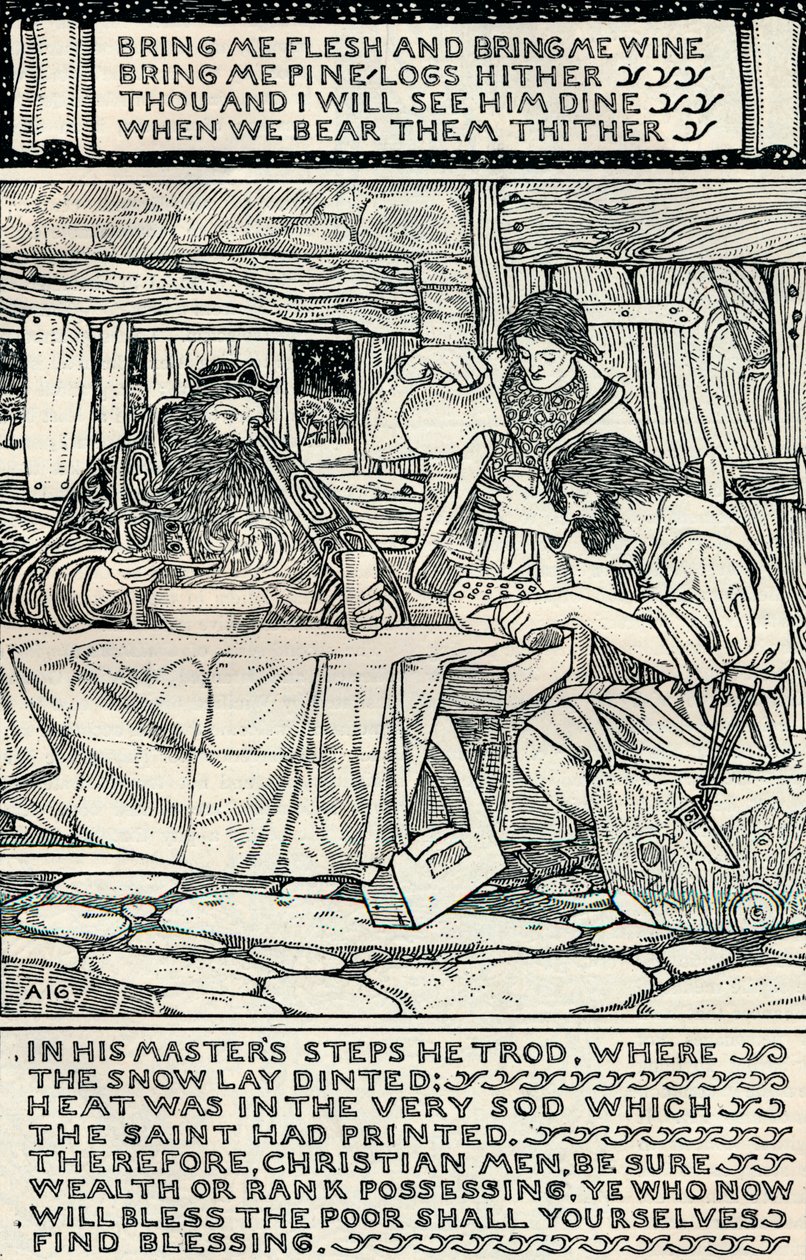Gode kung Wenceslas, 1895 av Arthur Joseph Gaskin