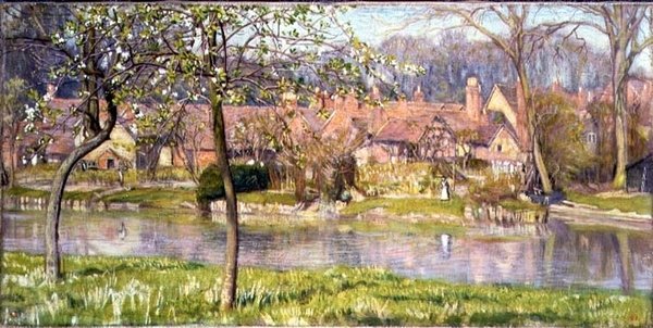 Hus och en flod av Arthur Joseph Gaskin