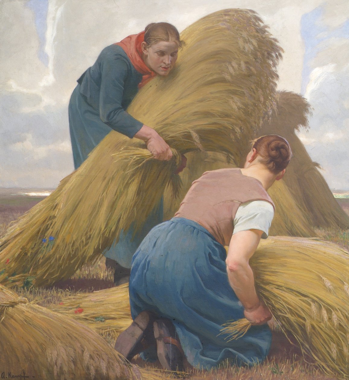 Spannmålsbindande kvinnor av Arthur Kampf