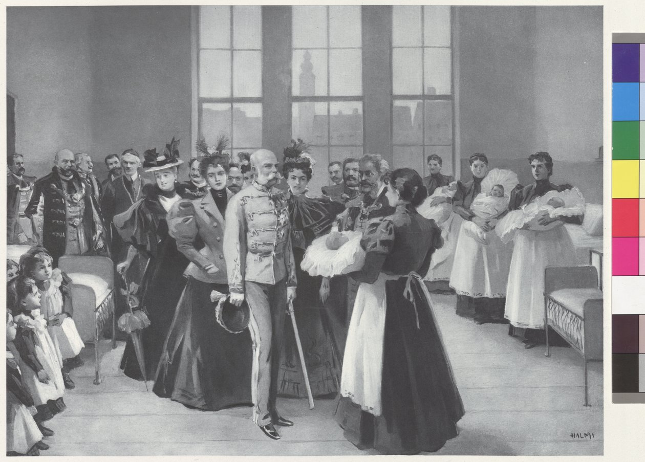 Kejsar Franz Joseph med följe av Arthur Lajos Halmi