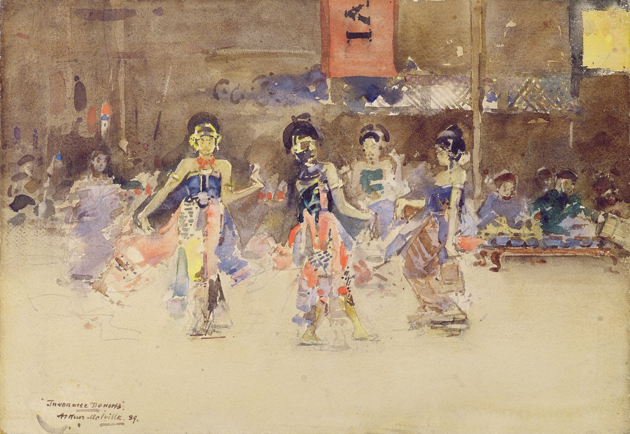 The Javanese Dancers, 1889 (wc på papper) av Arthur Melville