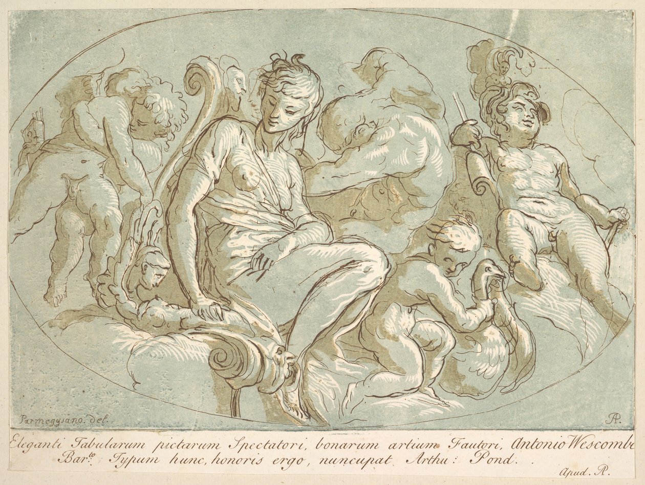 Venus Omgiven av Putti, ca. 1735. av Arthur Pond