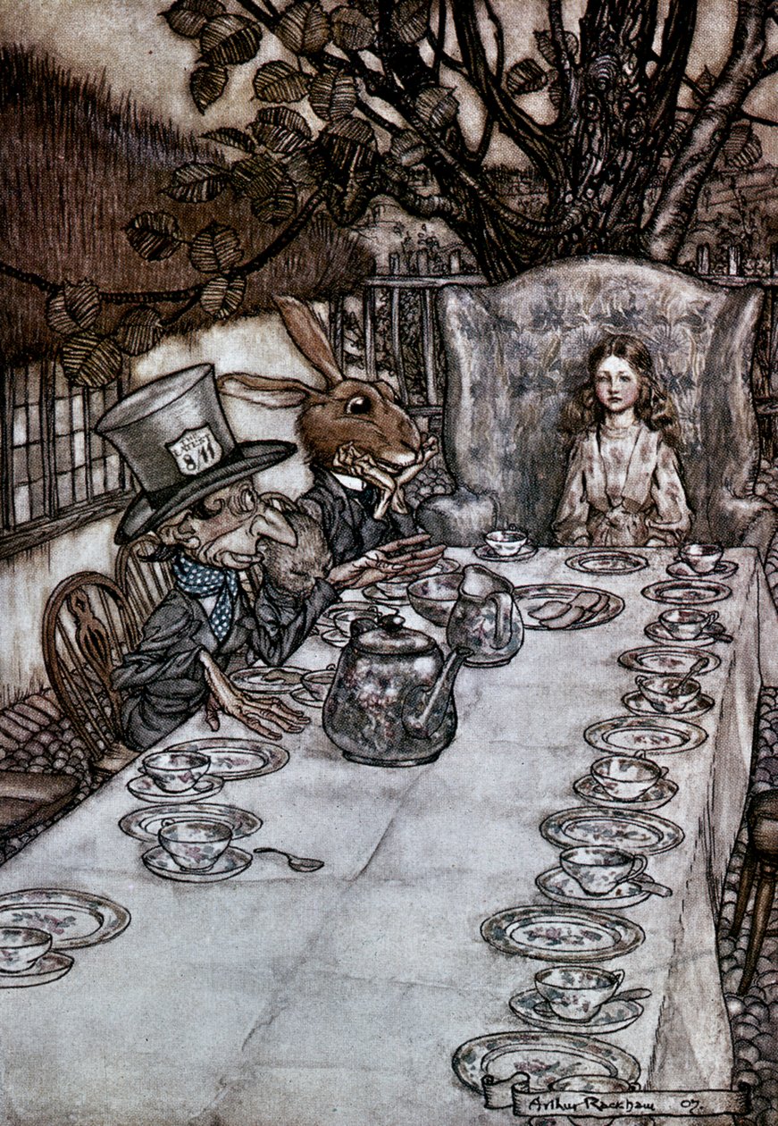 Alice i Underlandet, 1917 av Arthur Rackham