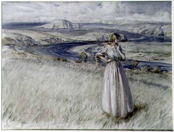 Bigbury Bay, Devon av Arthur Rackham