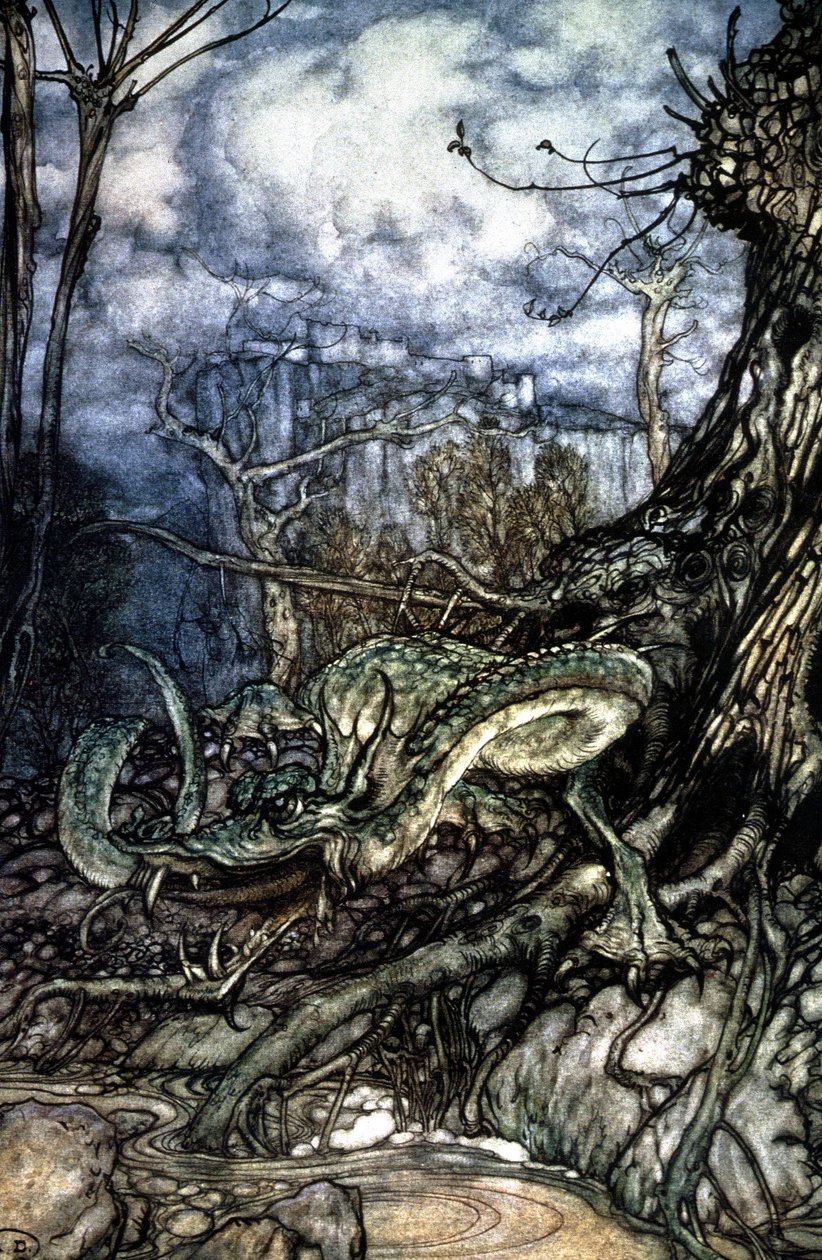 drake av Arthur Rackham