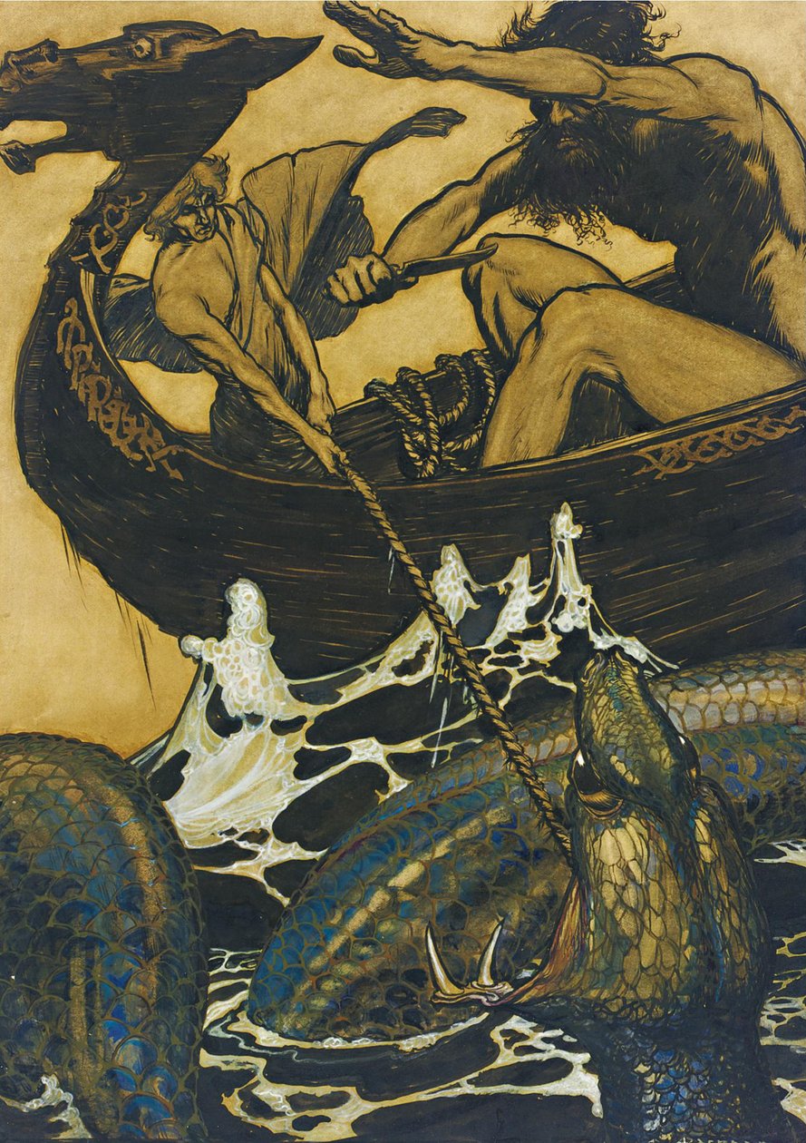 Illustration för Eddan av Arthur Rackham