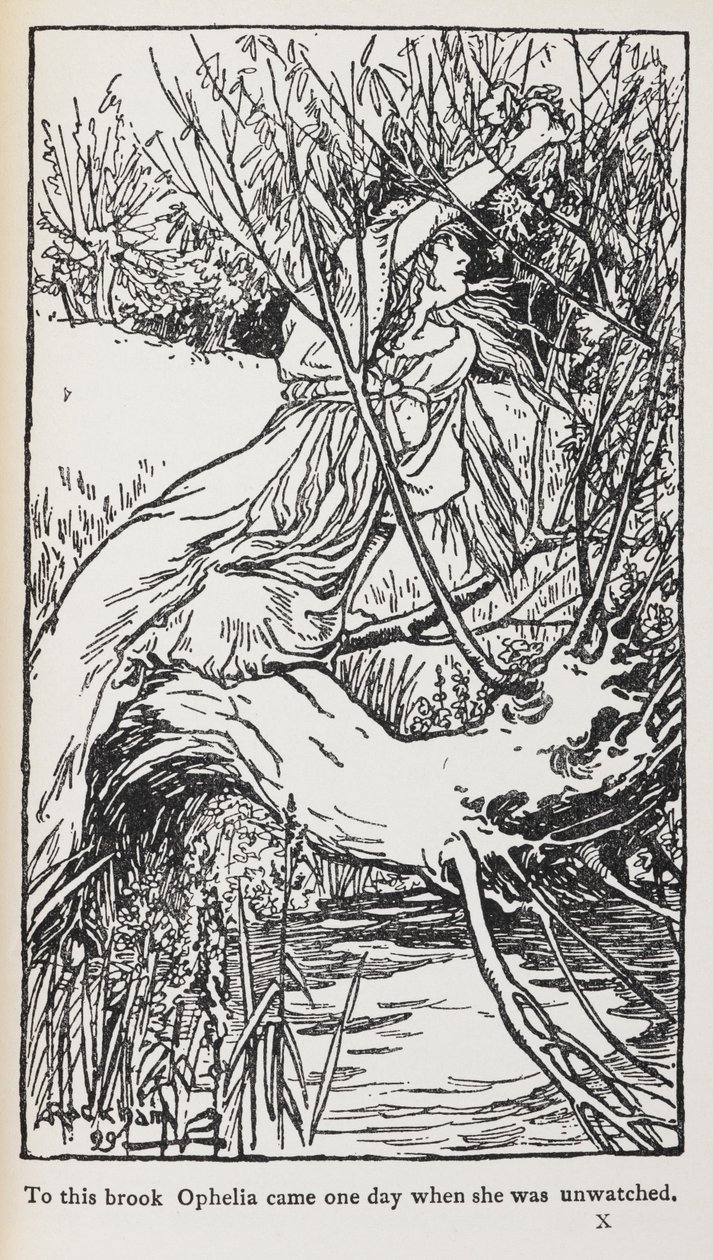 Illustration från Hamlet av Arthur Rackham