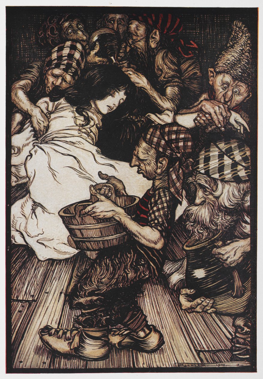 Snövit med de sju dvärgarna. av Arthur Rackham