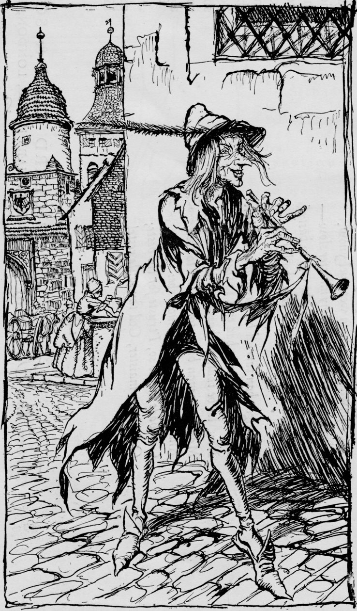 Pied Piper of Hameln, 1934 av Arthur Rackham