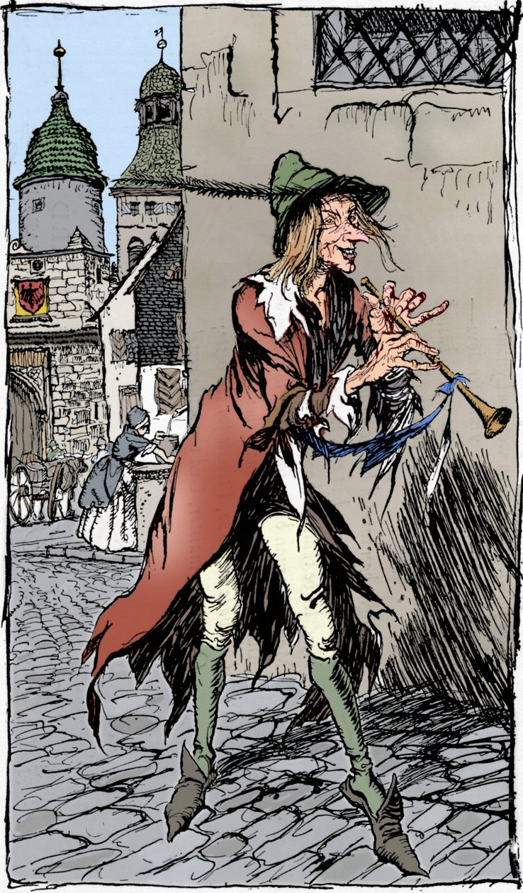 Pied Piper of Hameln, 1934 av Arthur Rackham