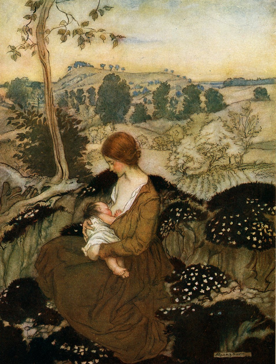 The Springtide of Life av A.C. Swinburne av Arthur Rackham