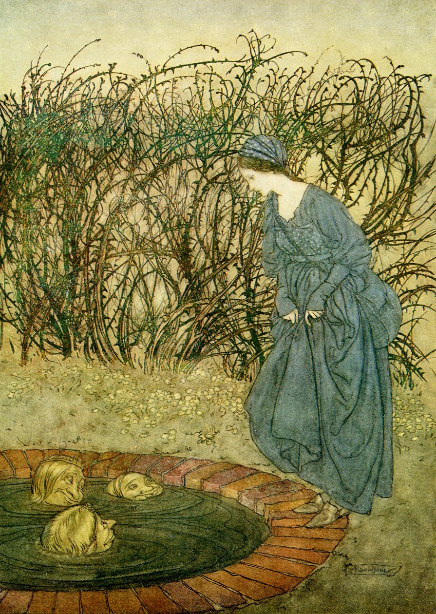 Brunnens tre huvuden av Arthur Rackham