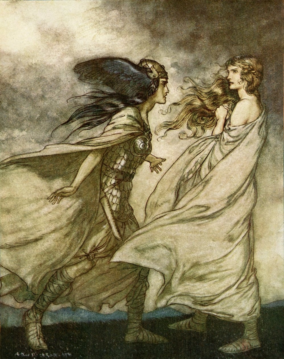 The Twilight of the Gods / Götterdämmerung av Arthur Rackham