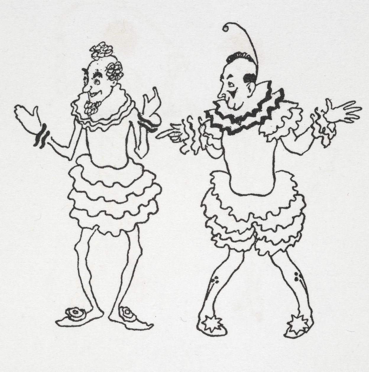 Två clowner av Arthur Rackham