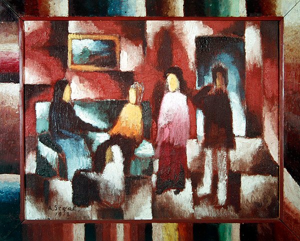 Interiör, 1918 av Arthur Segal