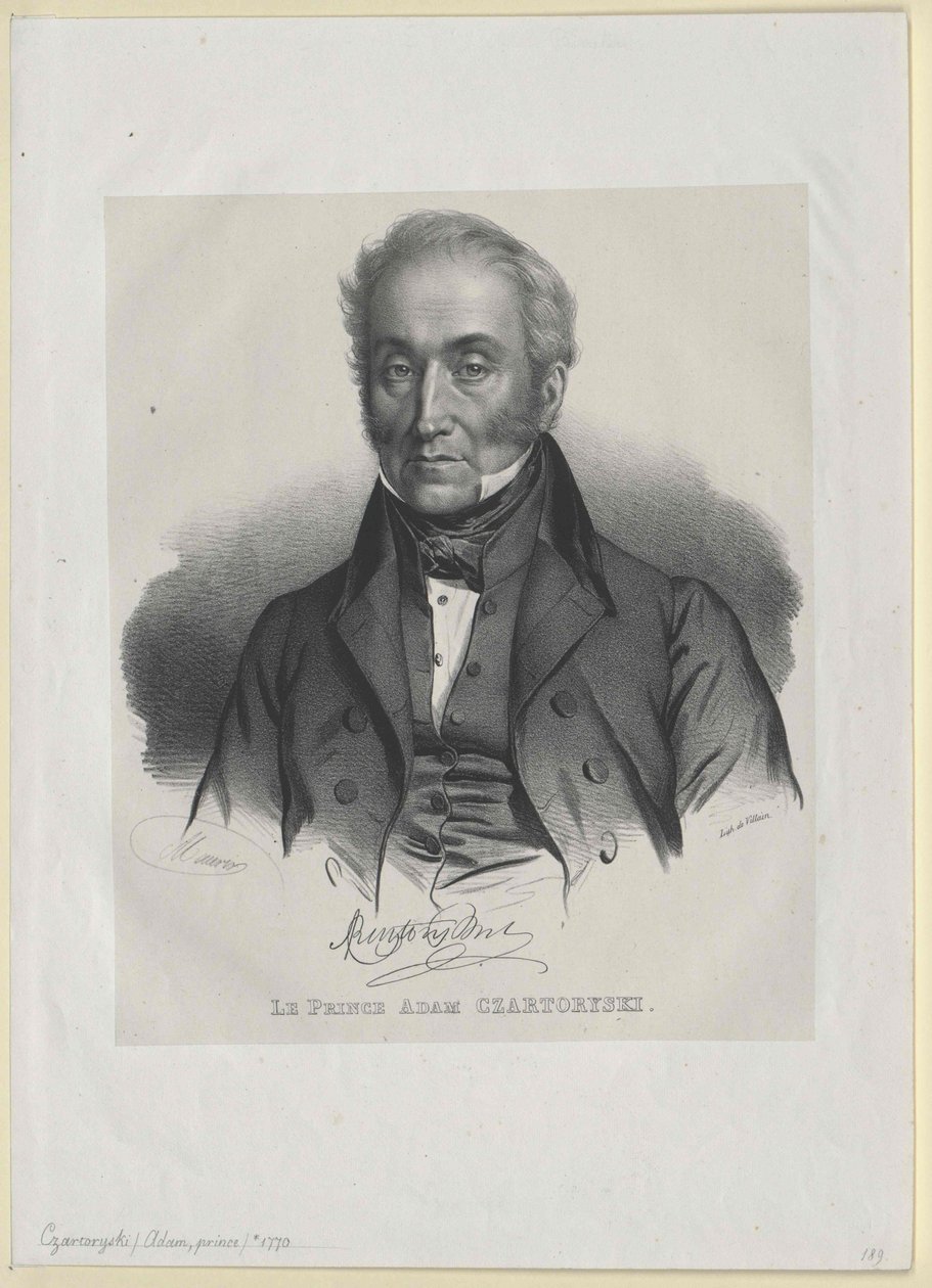 Adam George count Czartoryski (skriv ut) av Artist Unknown
