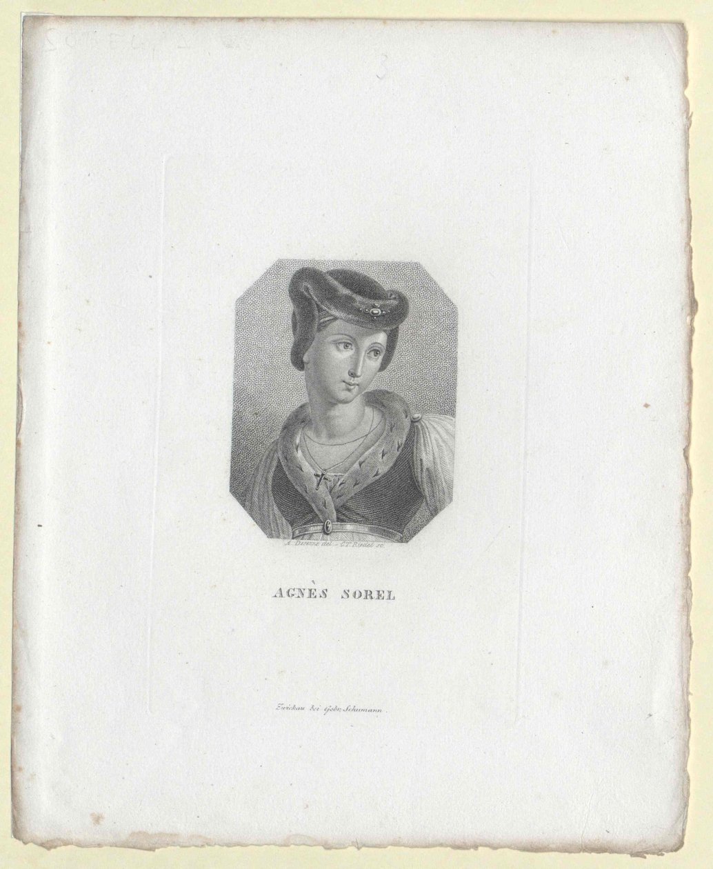 Agnes Sorel (tryck) av Artist Unknown