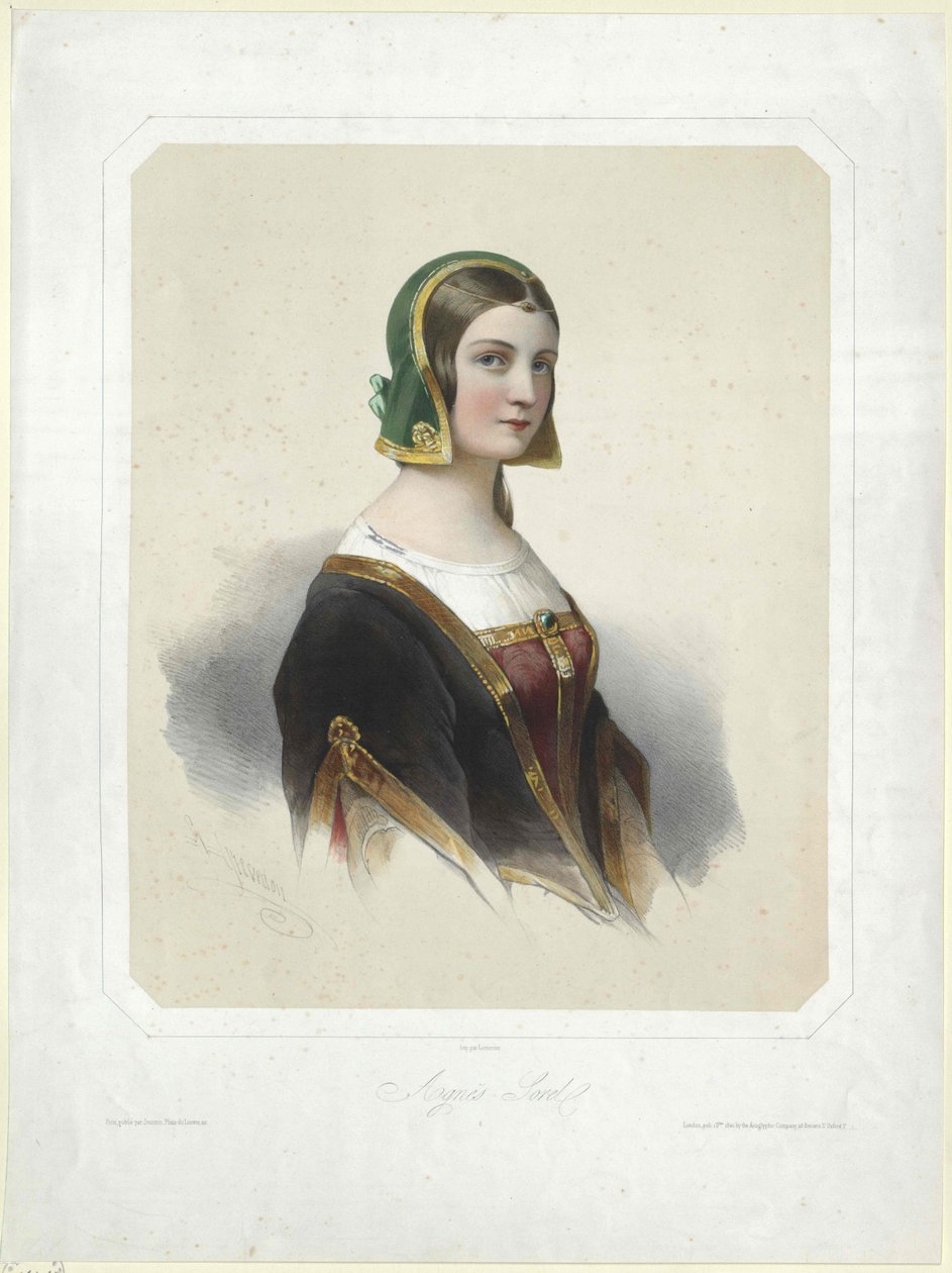 Agnes Sorel (tryck) av Artist Unknown