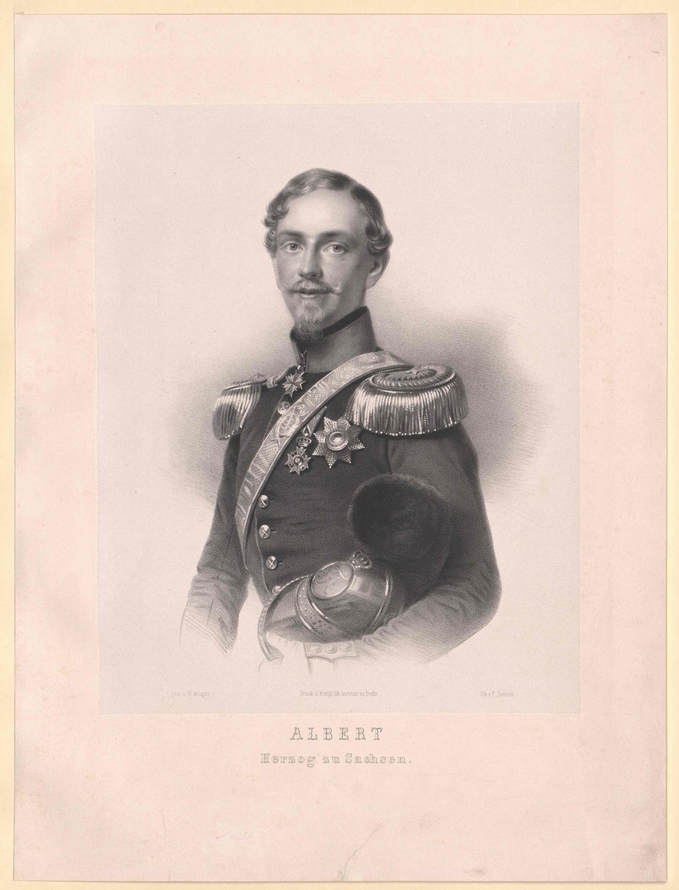 Albert I kung av Sachsen, av Artist Unknown