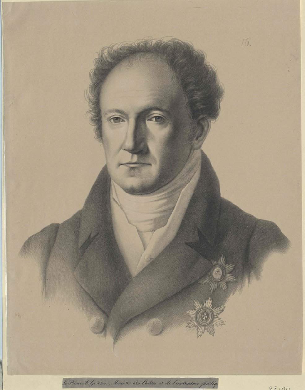 Alexander Nikolajevitj Galitzin av Artist Unknown