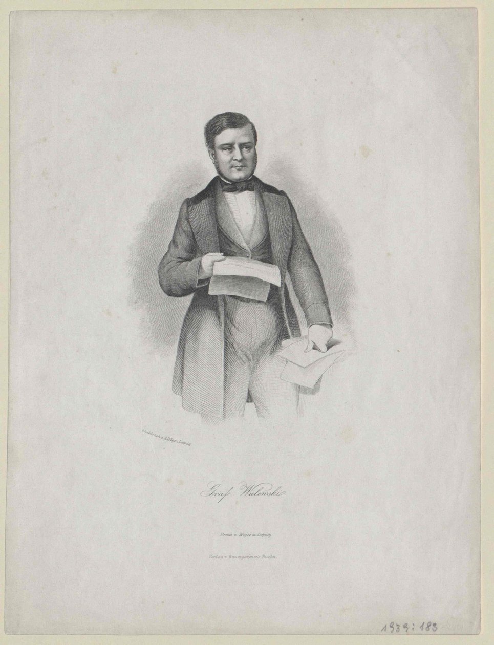 Alexandre Comte Walewski av Artist Unknown