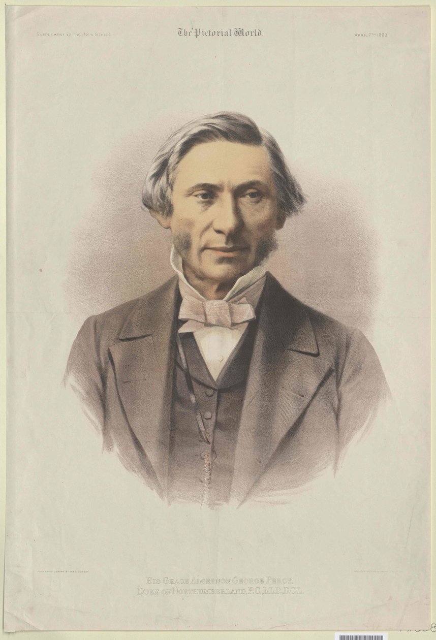 Algernon George Percy Northumberland (tryck) av Artist Unknown