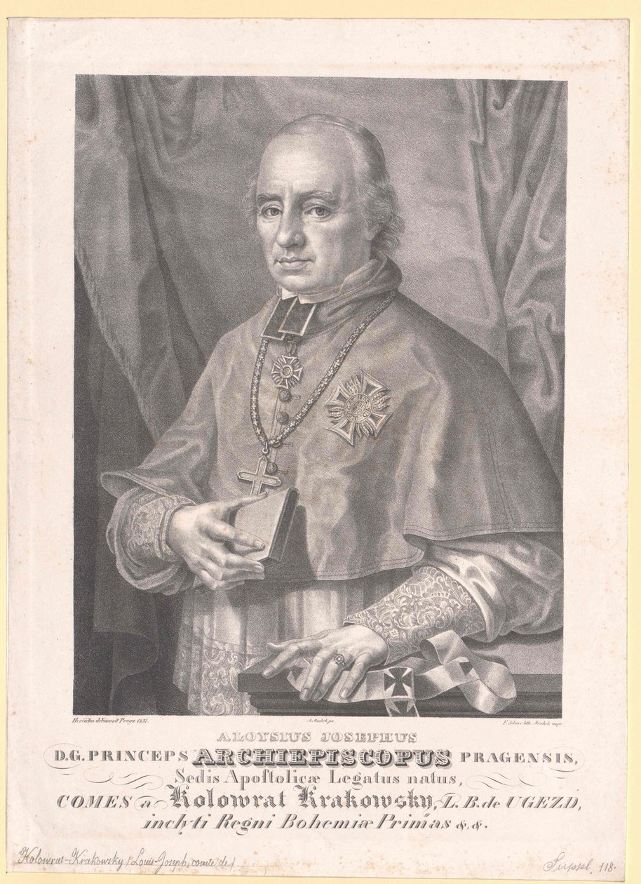 Aloysius Joseph greve Kolovrat Krakowski av Artist Unknown