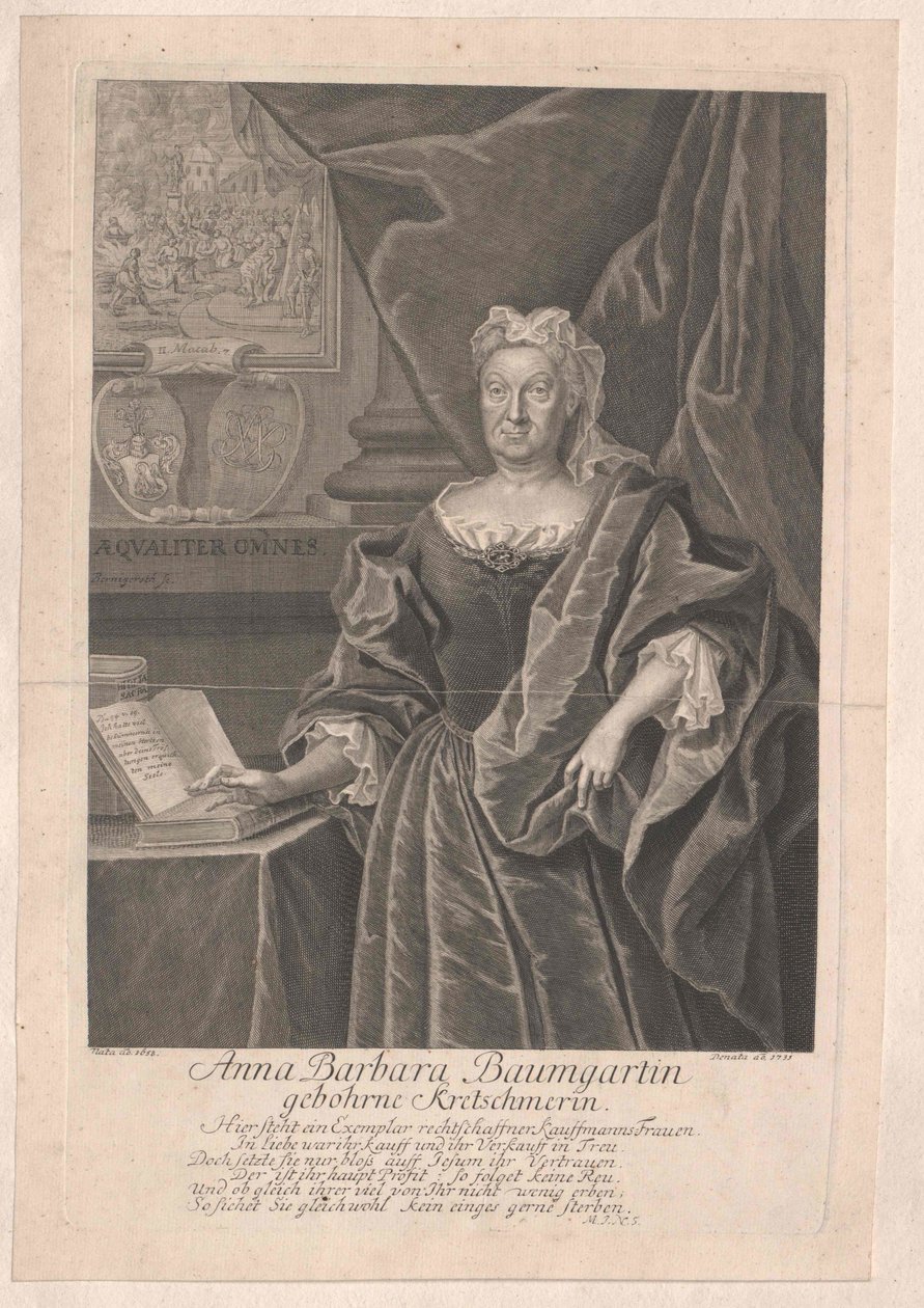 Anna Barbara Kretschmer av Artist Unknown