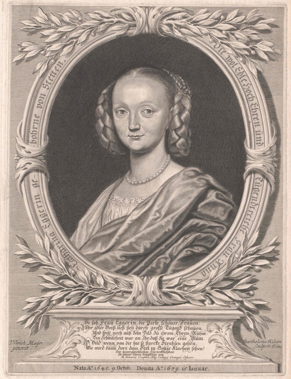 Anna Elisabeth von Stetten (tryck) av Artist Unknown