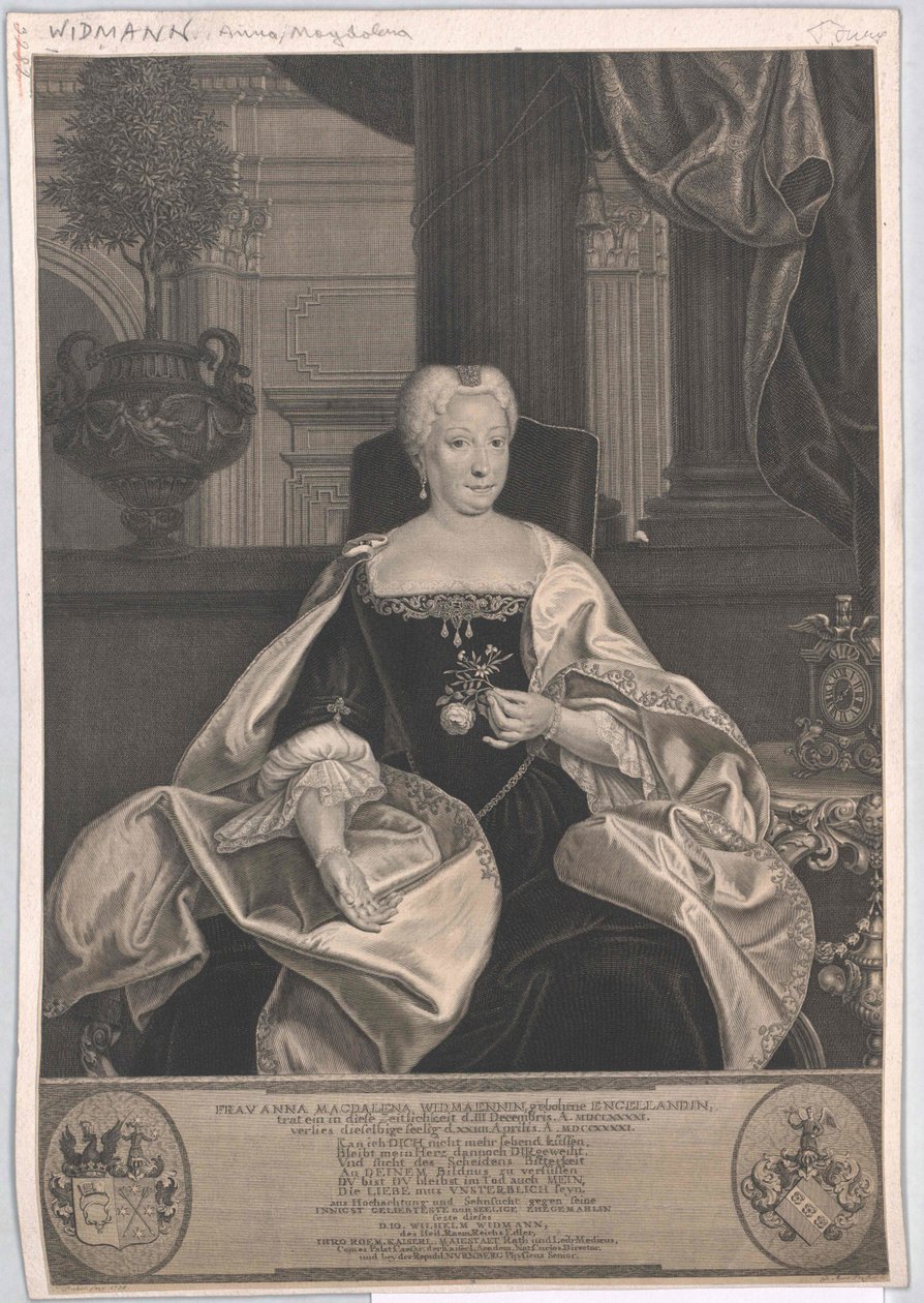 Anna Magdalene Engelland av Artist Unknown