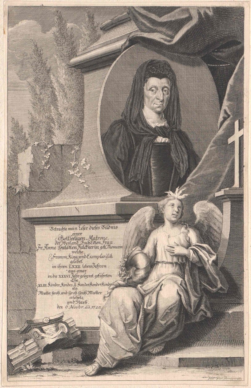Anne Susanna Thomae (tryck) av Artist Unknown