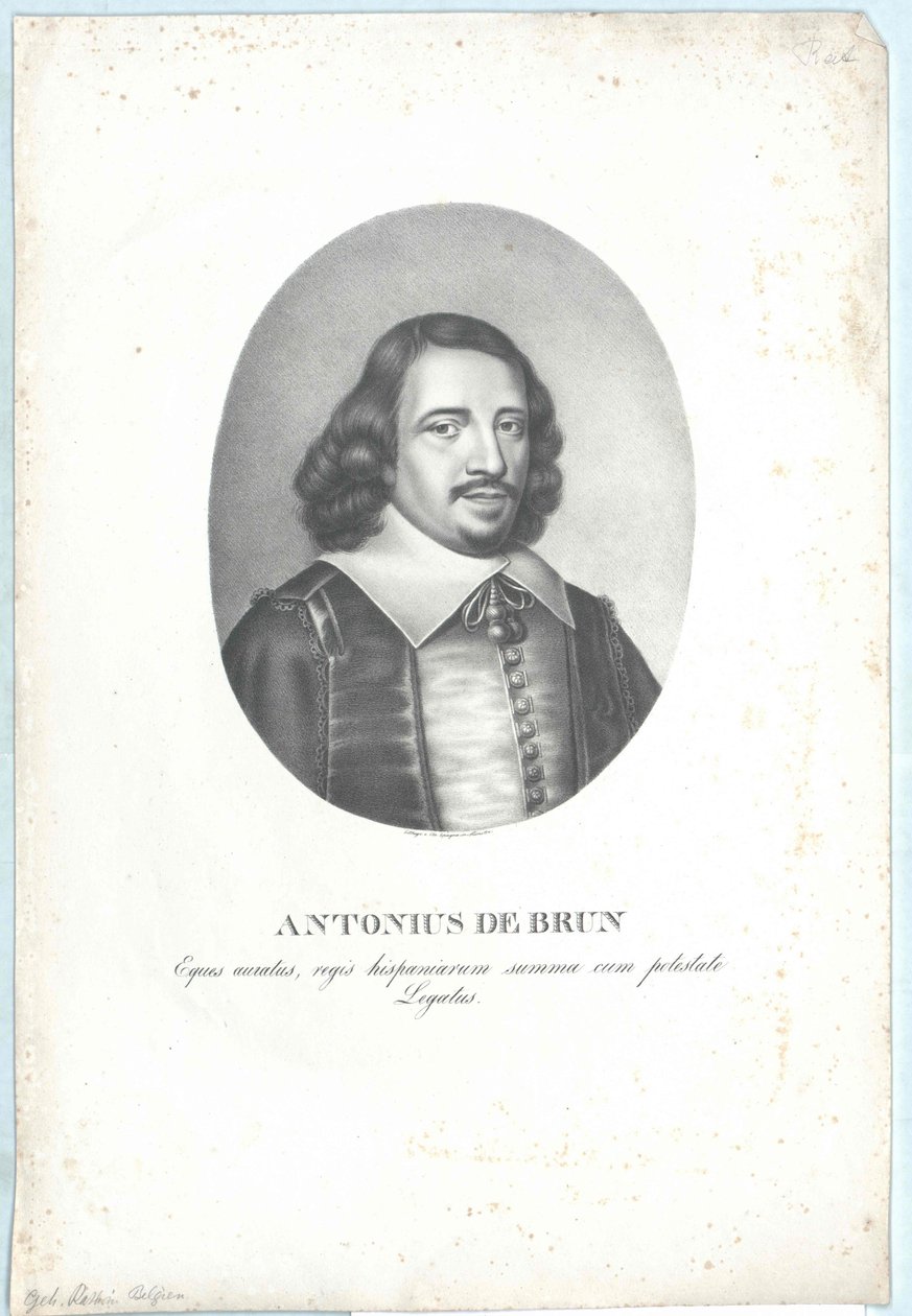 Antoine de Brun (tryck) av Artist Unknown