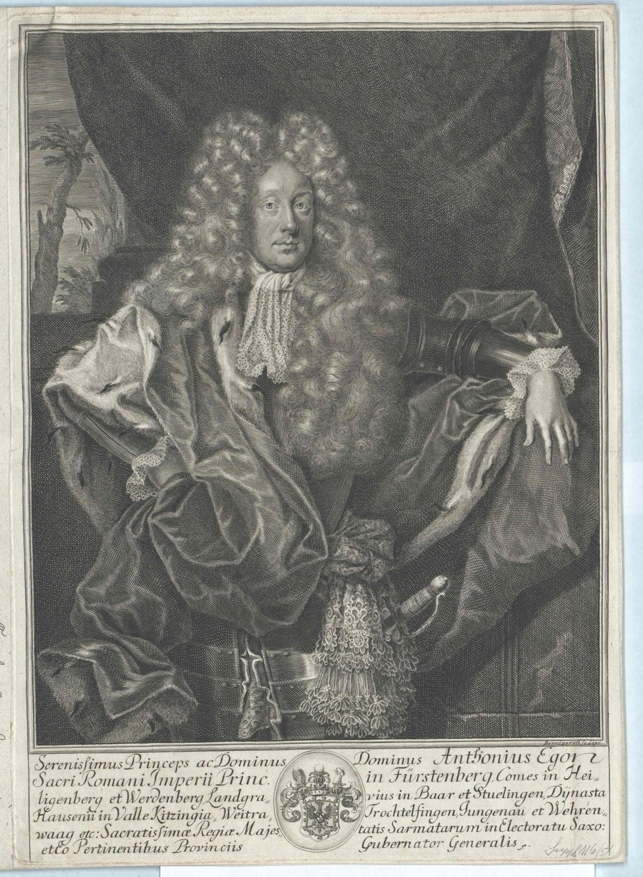 Anton Egon greve von Fürstenberg av Artist Unknown
