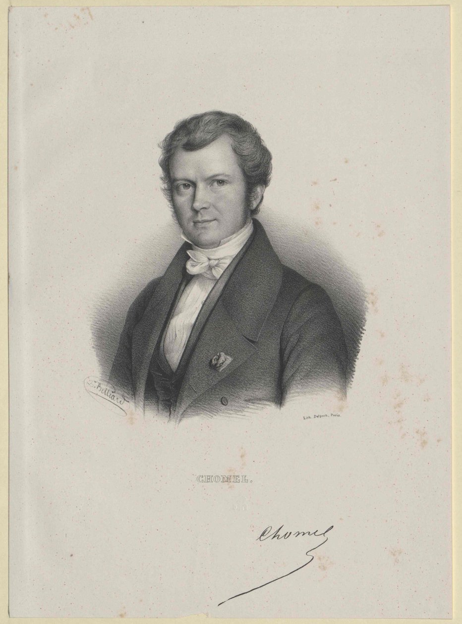 Auguste-Francois Chomel (tryck) av Artist Unknown