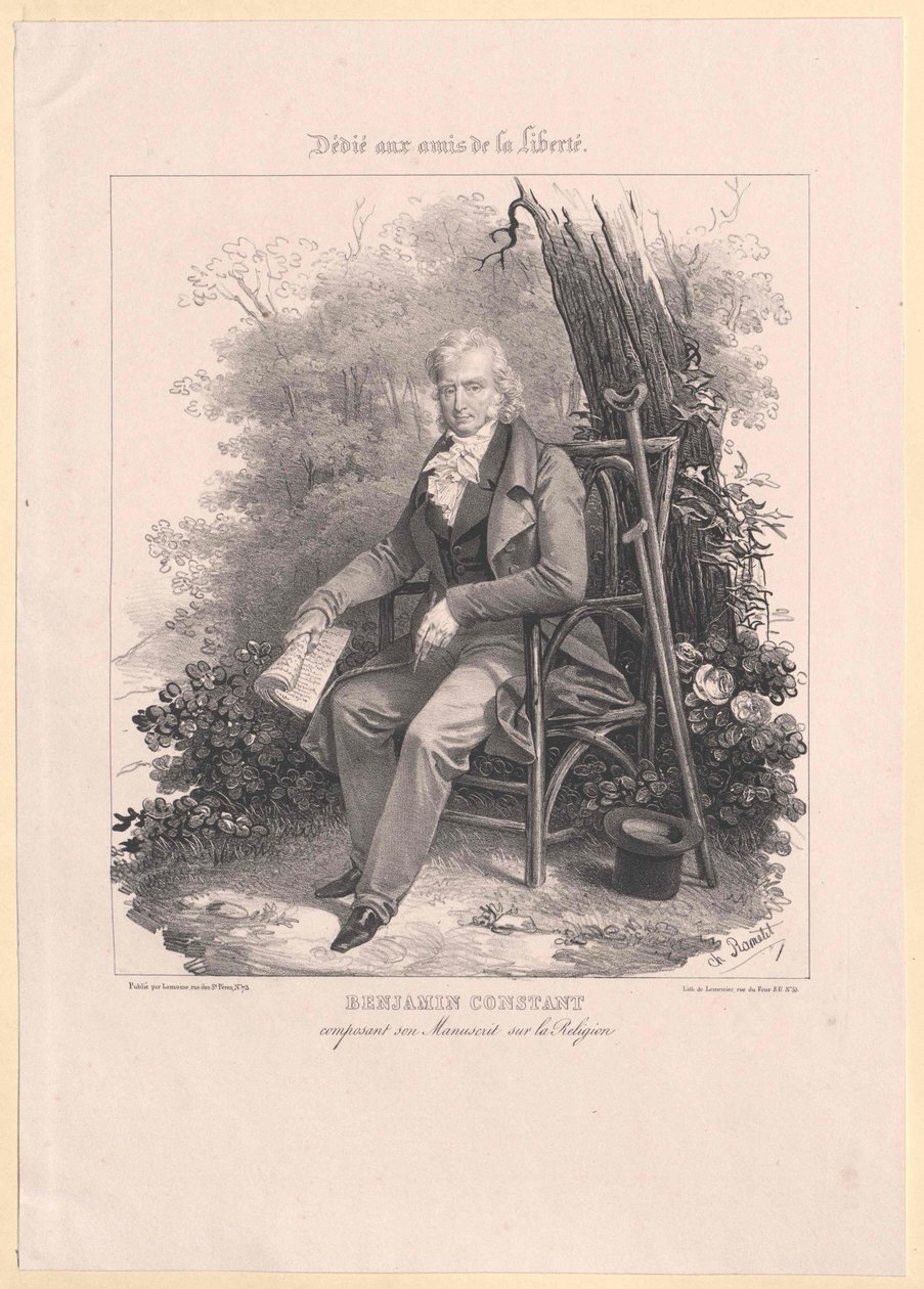 Benjamin Constant de Rebecque av Artist Unknown