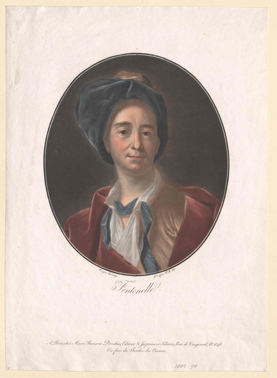 Bernard de Fontenelle (tryck) av Artist Unknown