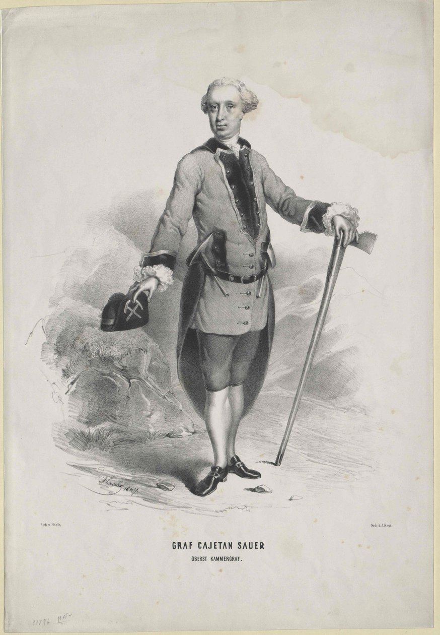 Cajetan greve Sauer av Artist Unknown
