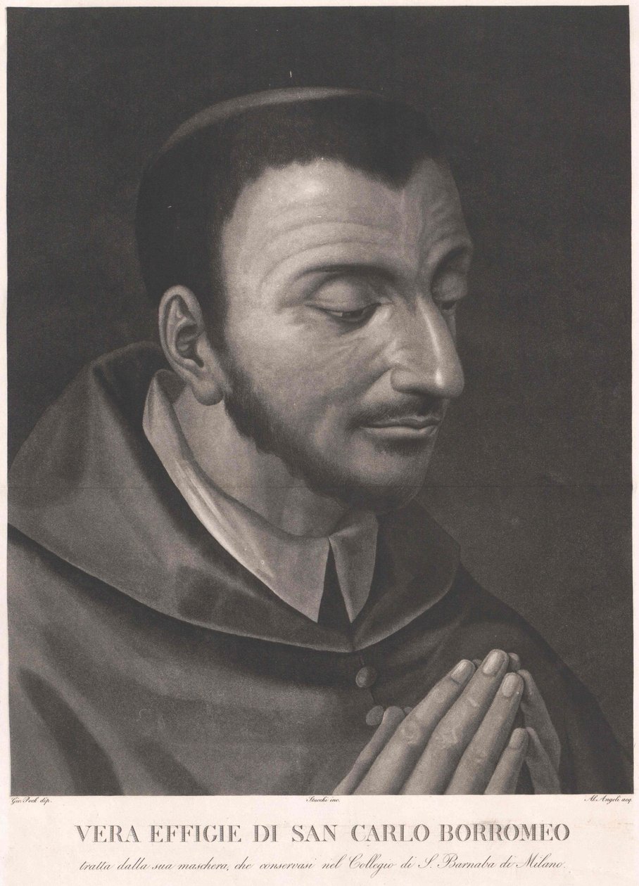 Carlo Borromeo (tryck) av Artist Unknown