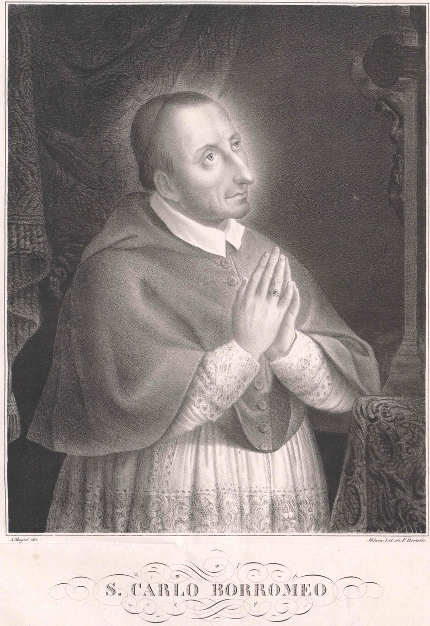 Carlo Borromeo, av Artist Unknown