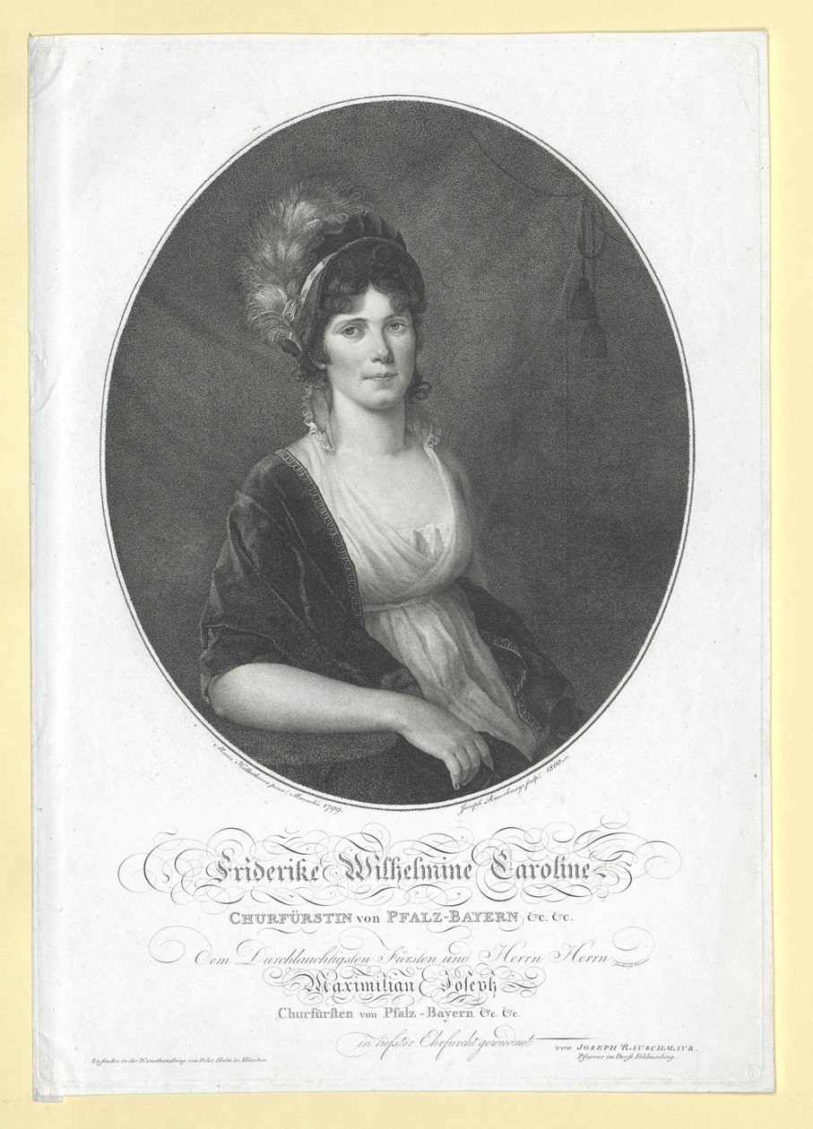 Caroline von Baden av Artist Unknown