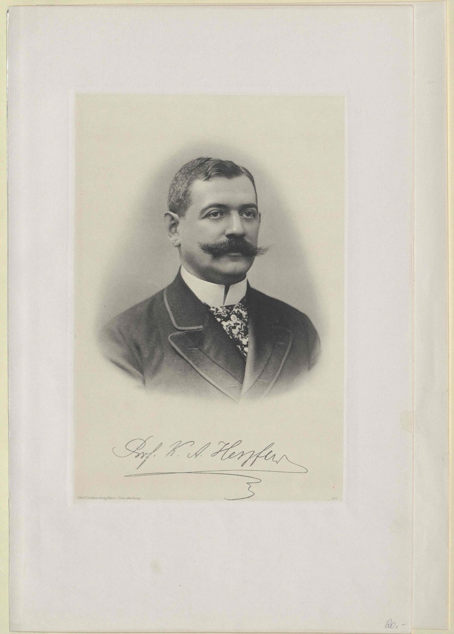 Charles August Herzfeld (tryck) av Artist Unknown