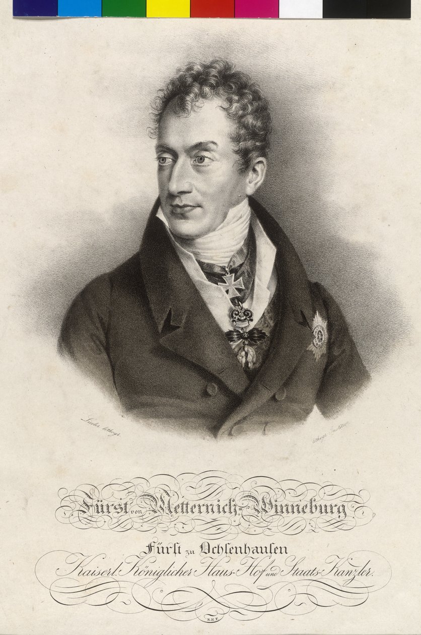 Clement Wenzel Lothar greve av Metternich-Winneburg av Artist Unknown